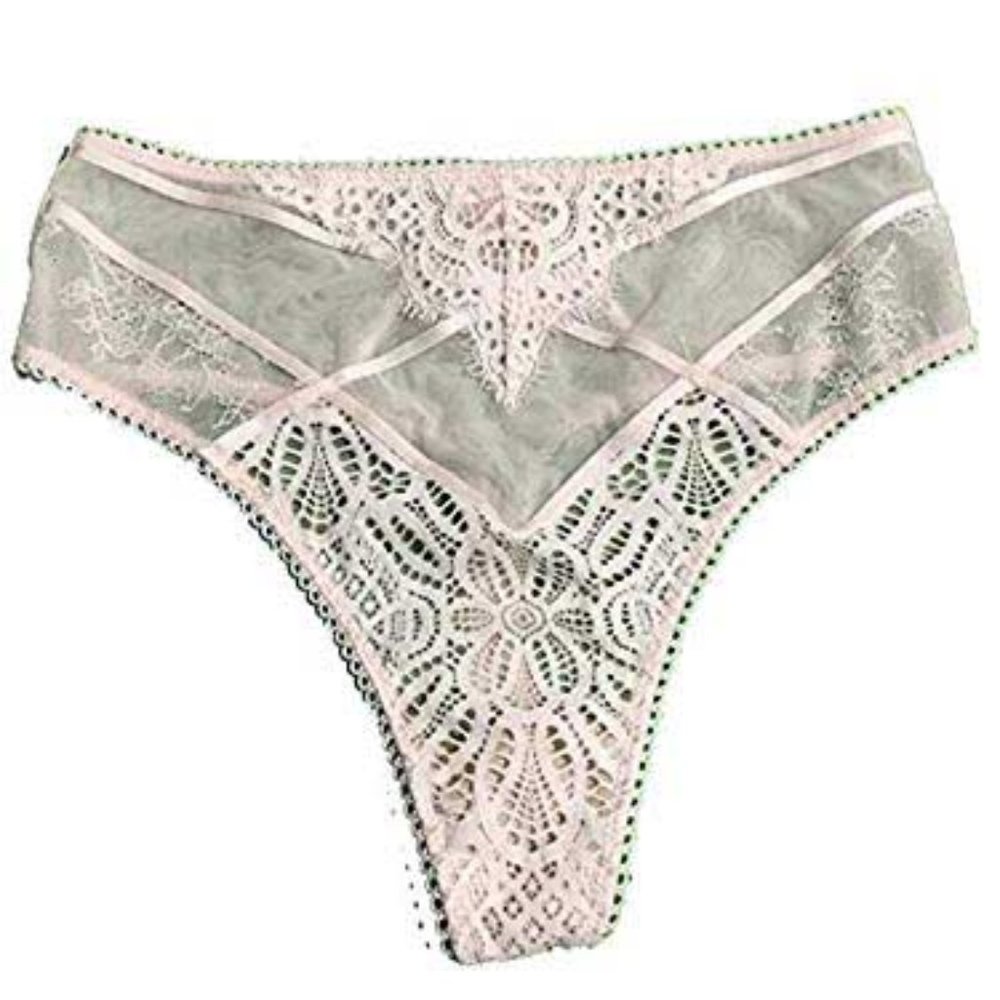 Dream Angels Coconut White Lace & Mesh High-Waist